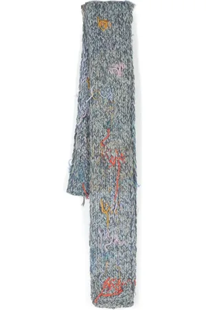 Maison Margiela Threaded chunky-knit rectangle scarf