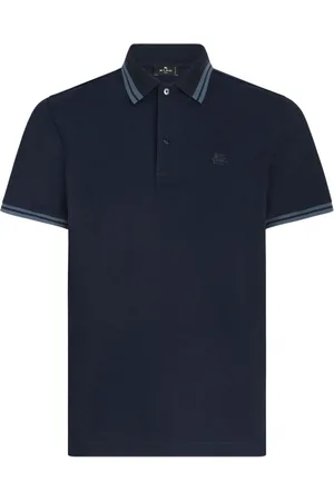 Etro Pegaso-embroidered striped-trim polo shirt