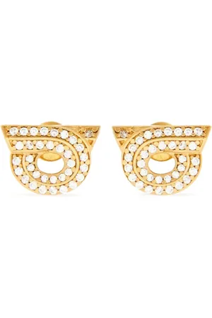 Salvatore Ferragamo Gancini rhinestone-embellished earrings