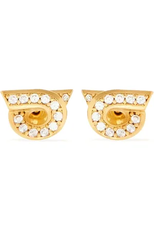 Salvatore Ferragamo Gancini rhinestone-embellished earrings