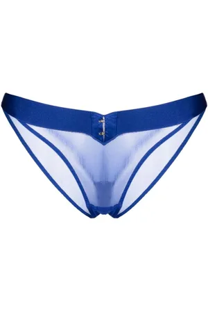 Print Underwear in Burlap Sharks with Blue Moon Trim