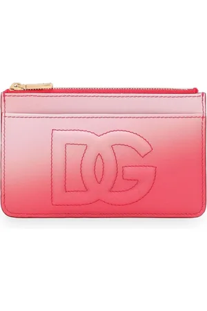 Dolce & Gabbana Logo-embroidered leather wallet