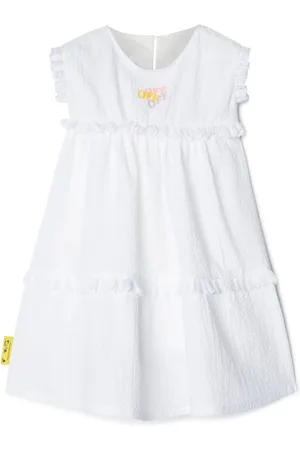 OFF-WHITE Off Stamp ruffled cotton dress