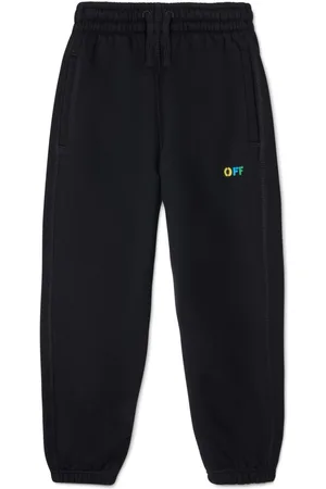 OFF-WHITE Diagonal stripe-print cotton track pants