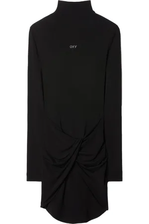 OFF-WHITE Twist-detail long-sleeve minidress