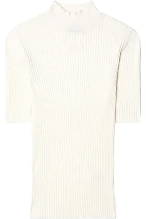 OFF-WHITE Logo-patch mock neck top