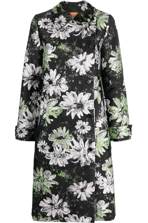 STINE GOYA Wessi Glitter Bloom-print coat