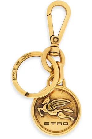 Etro Embossed Pegaso-charm keyring