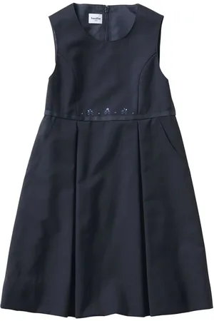 Familiar Motif-embroidered wool dress