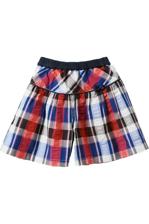 Familiar Checked wide-leg trousers