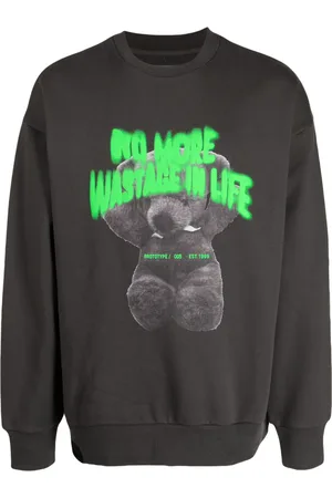Izzue Teddy bear-print jersey-texture sweatshirt