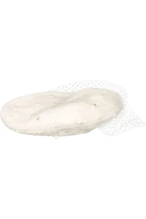 Jennifer Behr Pearl-embellishment voilette beret
