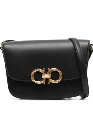 Ferragamo Ganacini Embossed Shoulder Bag