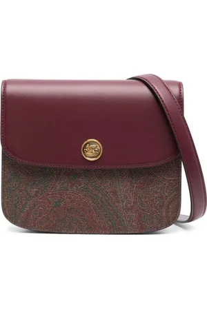 Etro Paisley-print leather crossbody bag
