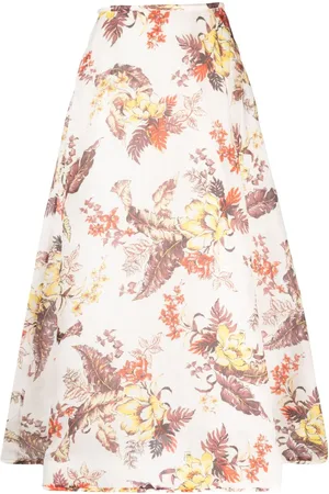 ZIMMERMANN Matchmaker floral-print A-line skirt