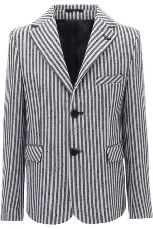 M. Moustache Striped single-breasted blazer