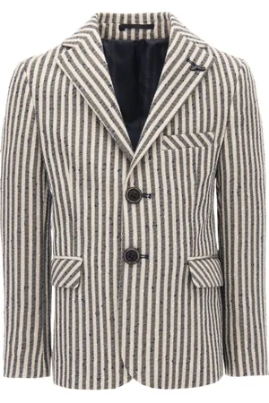 M. Moustache Striped single-breasted blazer