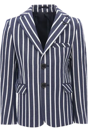 M. Moustache Striped single-breasted blazer