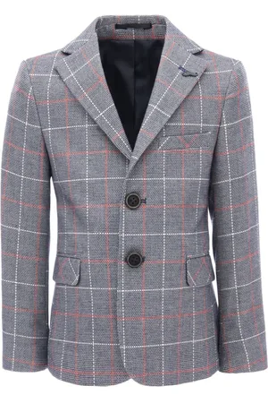 M. Moustache Plaid-check single-breasted blazer