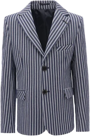 M. Moustache Striped single-breasted blazer