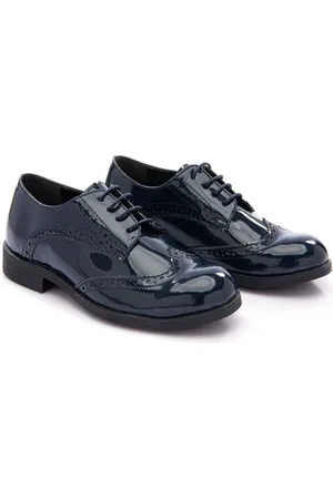 M. Moustache Round-toe patent brogues