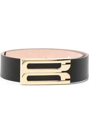 Victoria Beckham Logo-plaque leather belt