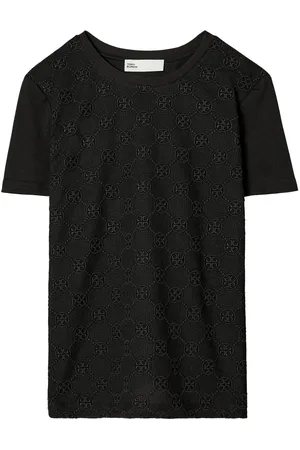 Tory Burch Monogram-embroidered cotton T-shirt