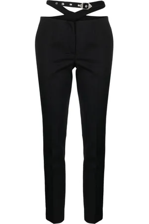 The Attico Waist-strap wool trousers