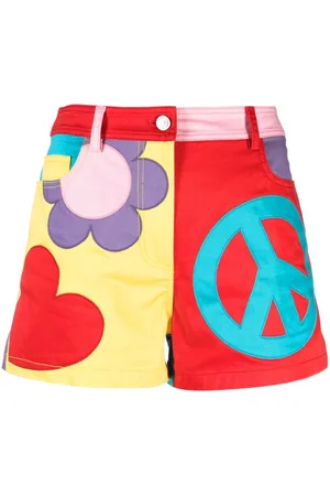 Moschino Colour-block cotton mini shorts