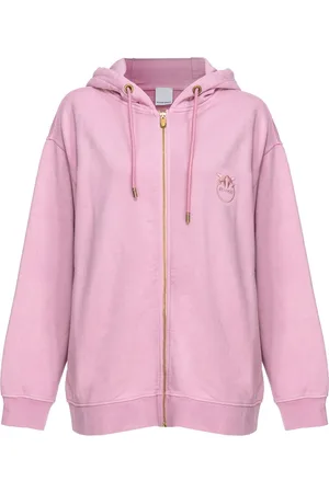 Pinko Love Birds-embroidered zip-up hoodie