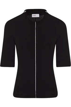 ROSETTA GETTY Contrast-stitch organic cotton T-shirt