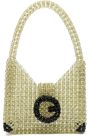 GERMANIER Bead-embellished two-tone shoulder bag