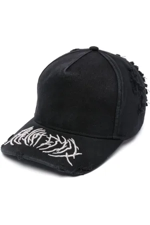 HELIOT EMIL Logo-embroidered distressed cap