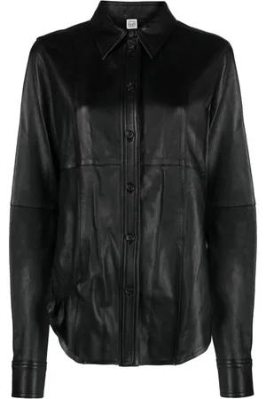 Totême Panelled leather shirt