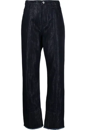 Victoria Beckham Lurex high-rise wide-leg jeans