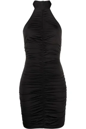 Noire Swimwear Ruched halterneck minidress