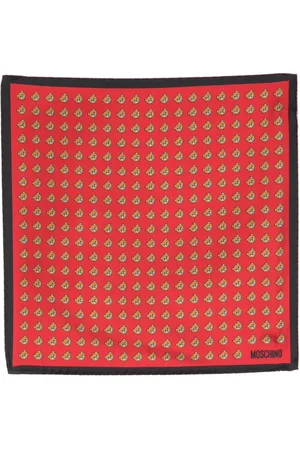 Moschino Teddy Bear monogram-pattern scarf