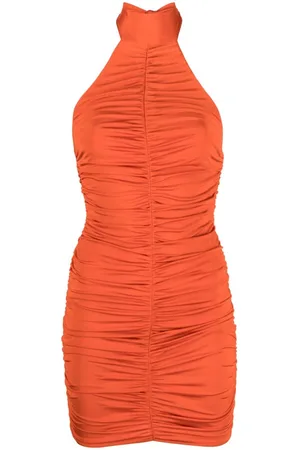 Noire Swimwear Ruched halterneck minidress