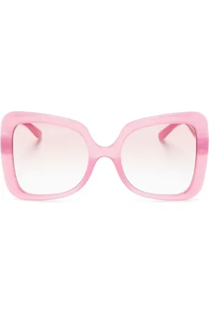 Dolce & Gabbana Logo-plaque oversize-frame sunglasses