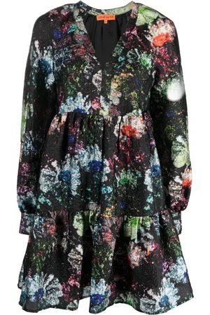 STINE GOYA Jasmine Glitter Bloom-print minidress