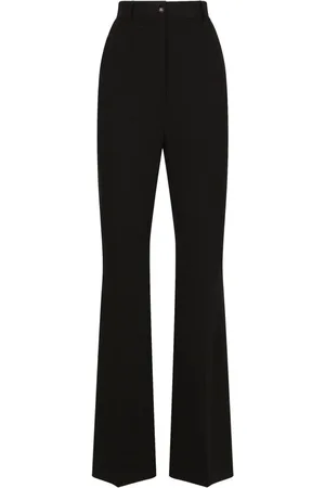 Dolce & Gabbana High-waisted pressed-crease flared trousers
