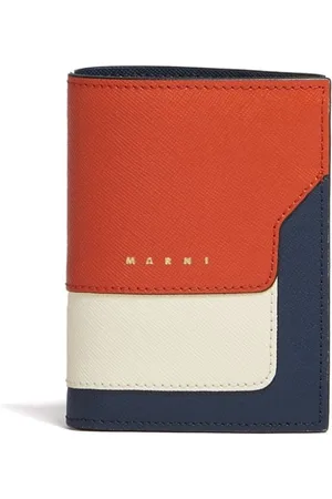 Marni Colour-block bi-fold leather wallet