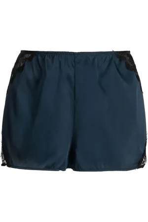 Kiki de Montparnasse Lace-panel silk pyjama shorts