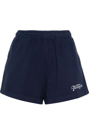 Sporty & Rich Tennis Club-print cotton shorts