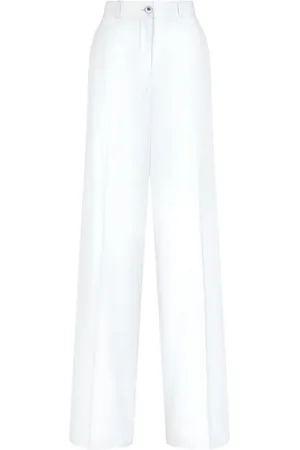 Dolce & Gabbana High-waisted cotton-blend pallazo pants