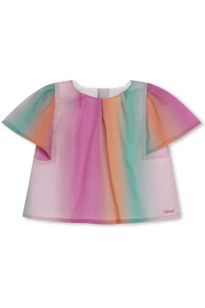 Chloé Gradient-effect cotton blouse