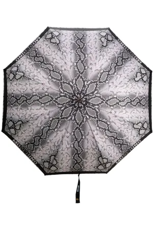 Moschino Logo-edge snakeskin-print umbrella