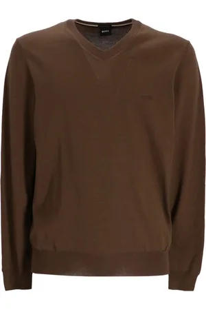 HUGO BOSS V-neck virgin-wool jumper