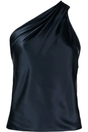 Michelle Mason Asymmetric halterneck silk top