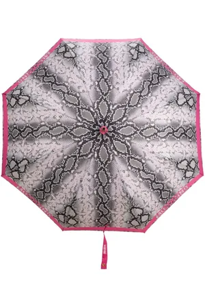 Moschino Logo-edge snakeskin-print umbrella